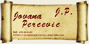 Jovana Perčević vizit kartica